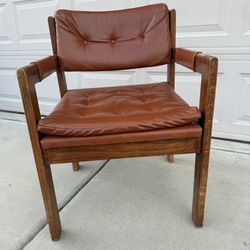 Vintage Wood Armchair from 1975