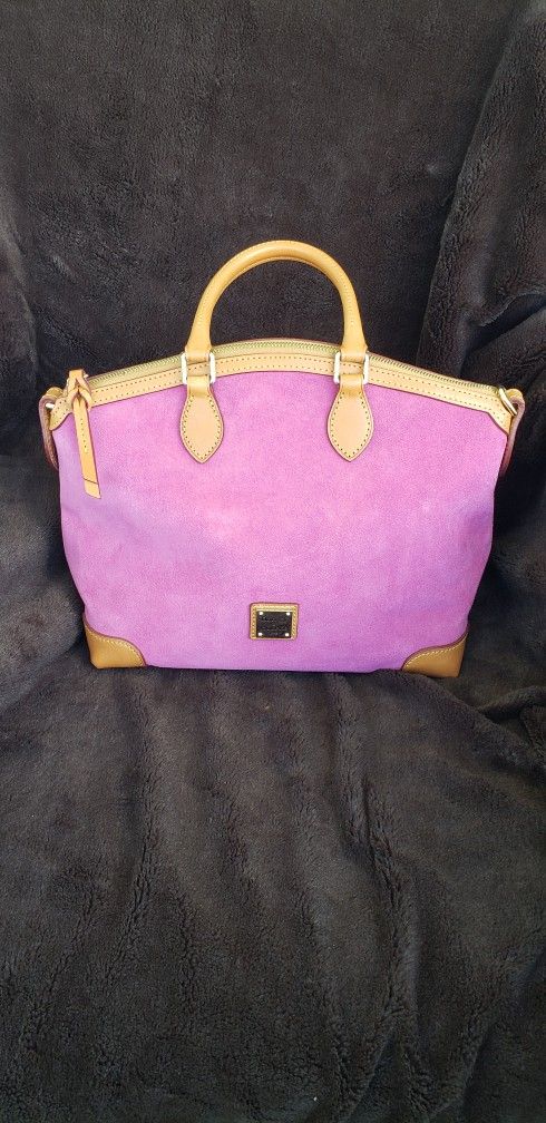 DOONEY & BOURKE PINK/FUSCIA/ORCHID SUEDE LEATHER BAG/SATCHEL/HANDBAG
