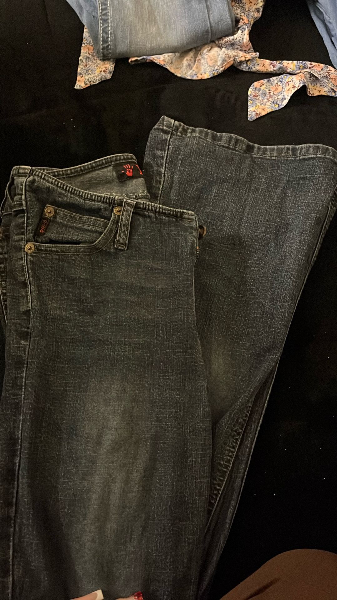 flared Low rise Dark wash Jeans