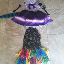 Girls Cheshire Cat And Day Of The Dead Dress Halloween Or Dressup