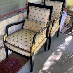 Beautiful Ornate Chairs And Big Coffee Table 