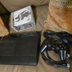 Sony PlayStation 3 Super Slim CECH-4001B 250GB Console Bundle w 6 Games - Tested - Works