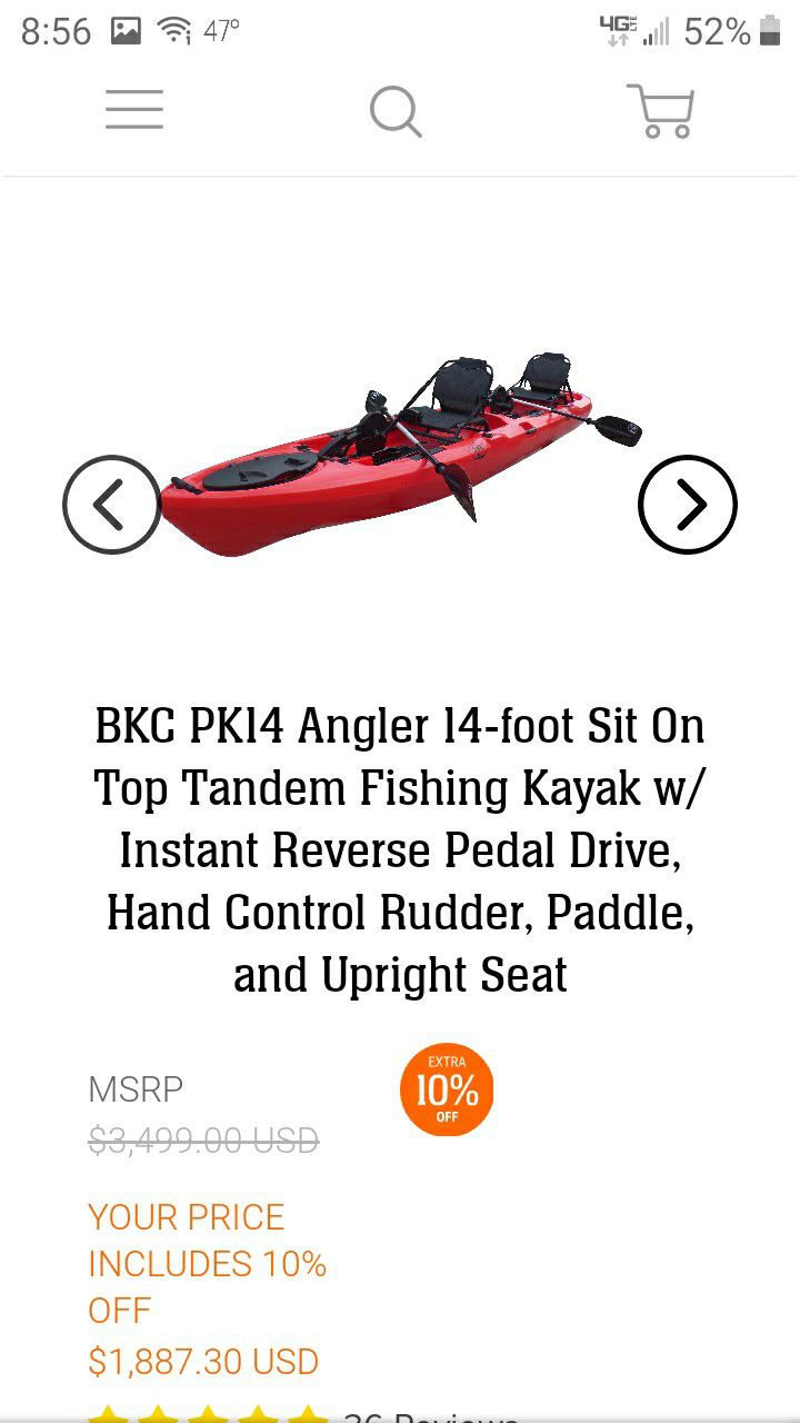 14ft kayak- Brooklyn Kayak Company