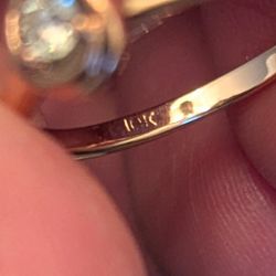 10 Karat Gold Size 7.5-8 Real Gold And Diamond Ring