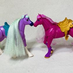 6” Articulated Colorful Poseable Horse Toys Toy Horses with Saddles