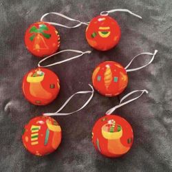 Vintage Wooden Christmas Ornaments 
