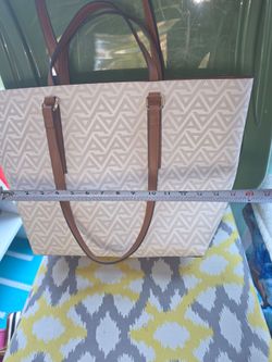 DKNY Large Tote Bag with Geometric Print