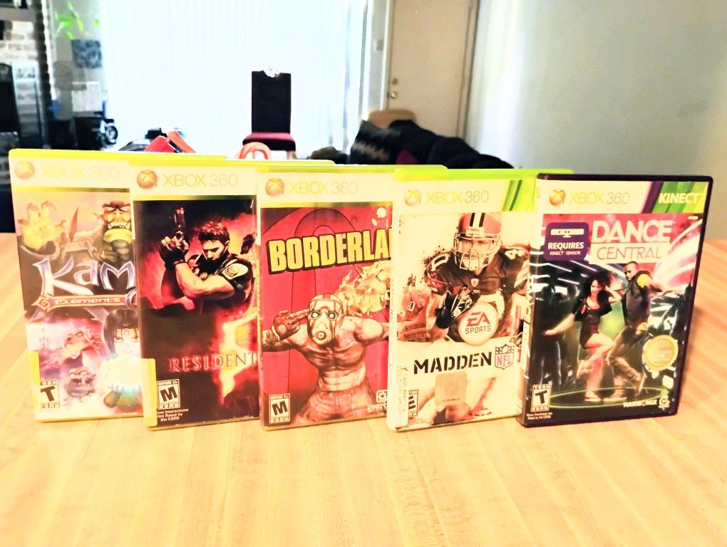 Xbox 360 Variety Game Lot, 5 Games