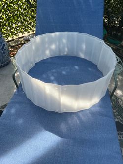 Fluted glass Pearl/White