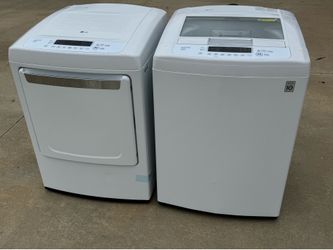 Lg washer and lg  dryer electric  extra large capacity  working perfectly extra for delivery.same day delivery and installation available