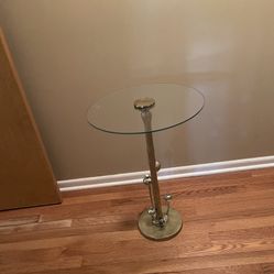 Cased Brass Base Accent Table 
