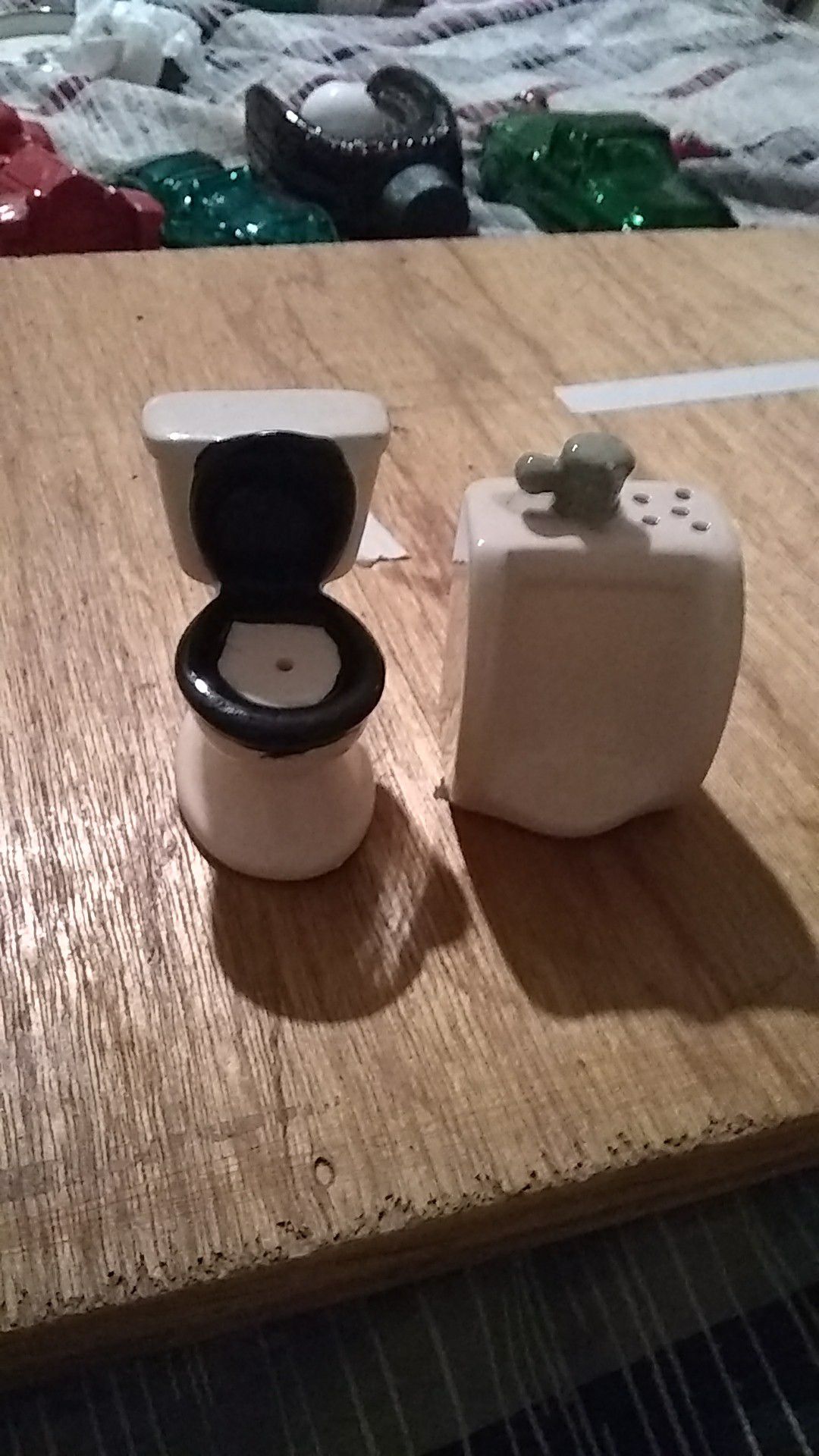 Salt and pepper shakers toilets