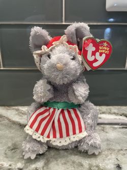 2005 Ty Beanie Baby JANGLEMOUSE The Holiday Mouse
