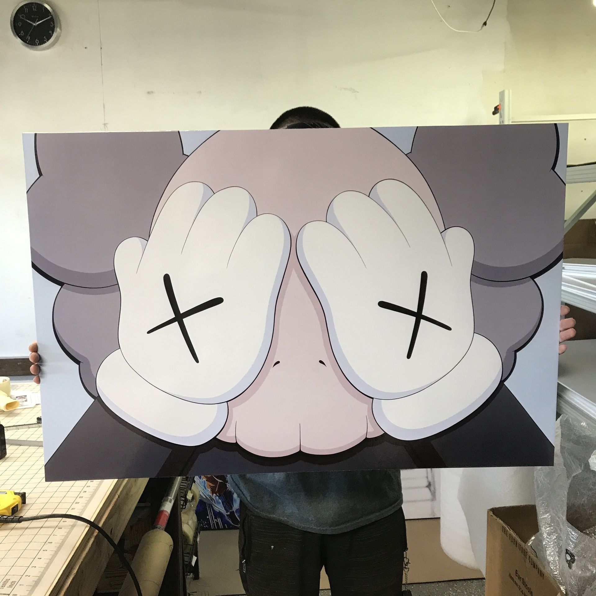 ABE　ポスター　( kaws ape パロディ 現代アート Supreme Kaws Poster Board Supreme Bape Ikonick Off White for Sale in