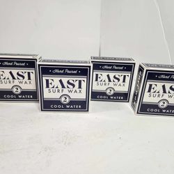 NEW Lot of 4 East Surf Wax Original Cool Water Unisex Surfboard Surfing Sports