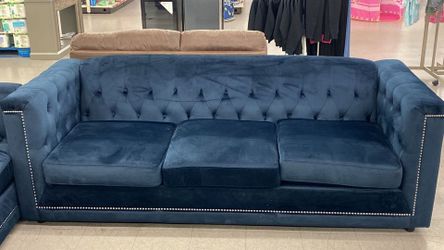 Ashley Furniture Navy Blue Sofa, Muebles
