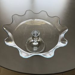 Clear Glass Cake Stand 