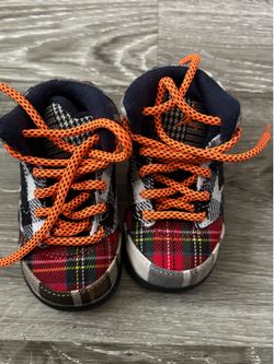 JORDAN 5 RETRO PLAID TODDLER SNEAKERS.
