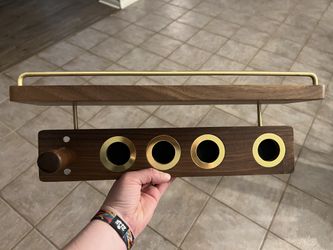 Wooden Hair Dryer Holder Compatible with Dyson Supersonic - Wall Mount