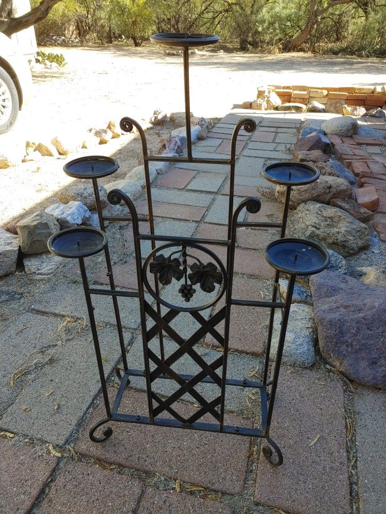 5 Candle Metal Stand