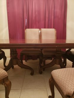Dining table and chairs