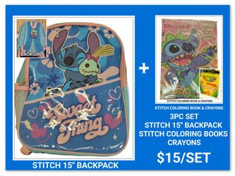 3PC STITCH BACKPACK SET