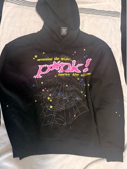 Medium sp5der hoodie PINK!