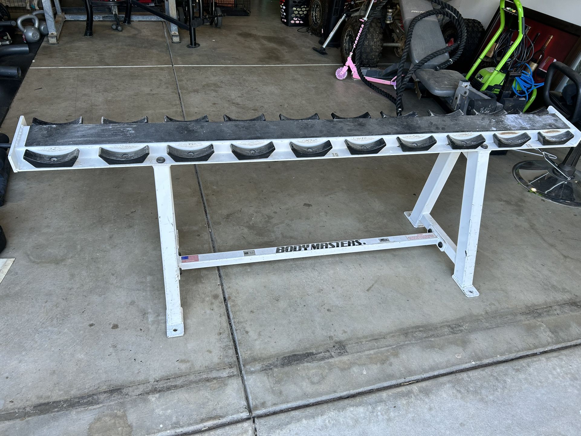 Body Master Dumbbell Rack Made In USA