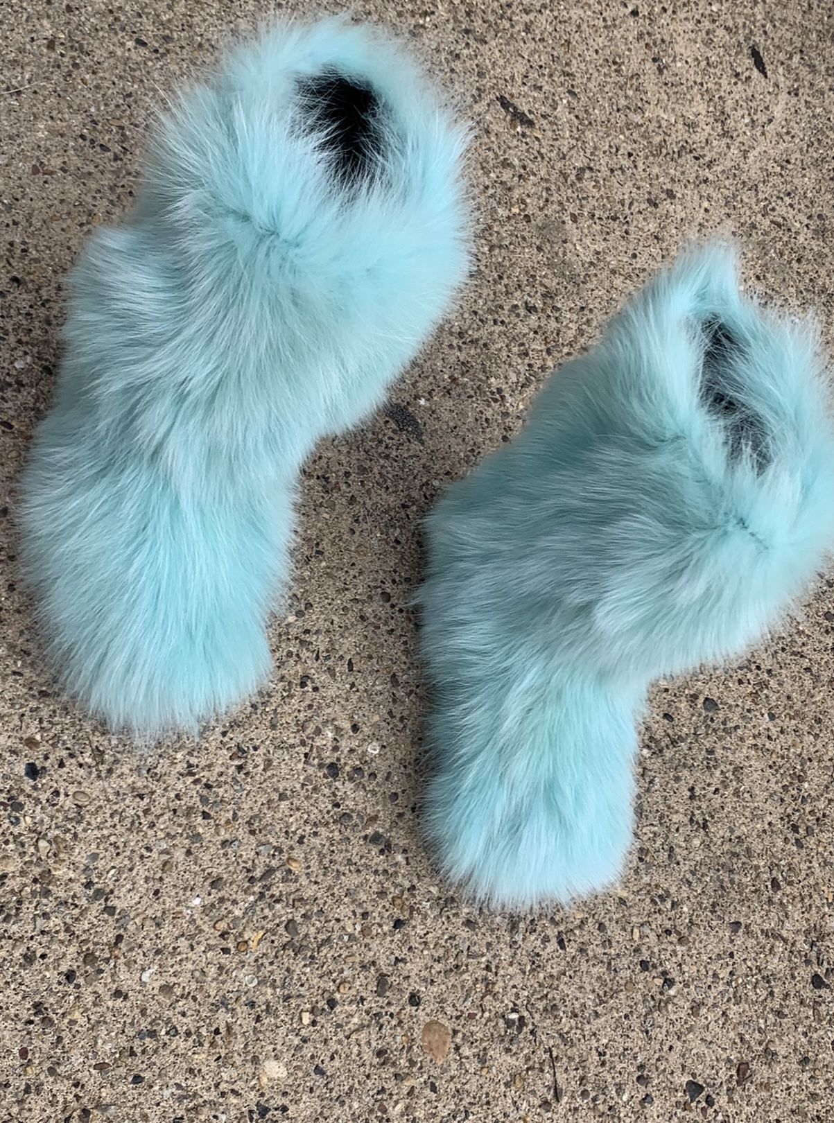 Mint Green Foxy Furry Boots Sizes (9,9.5 & 10) Message Your True Size