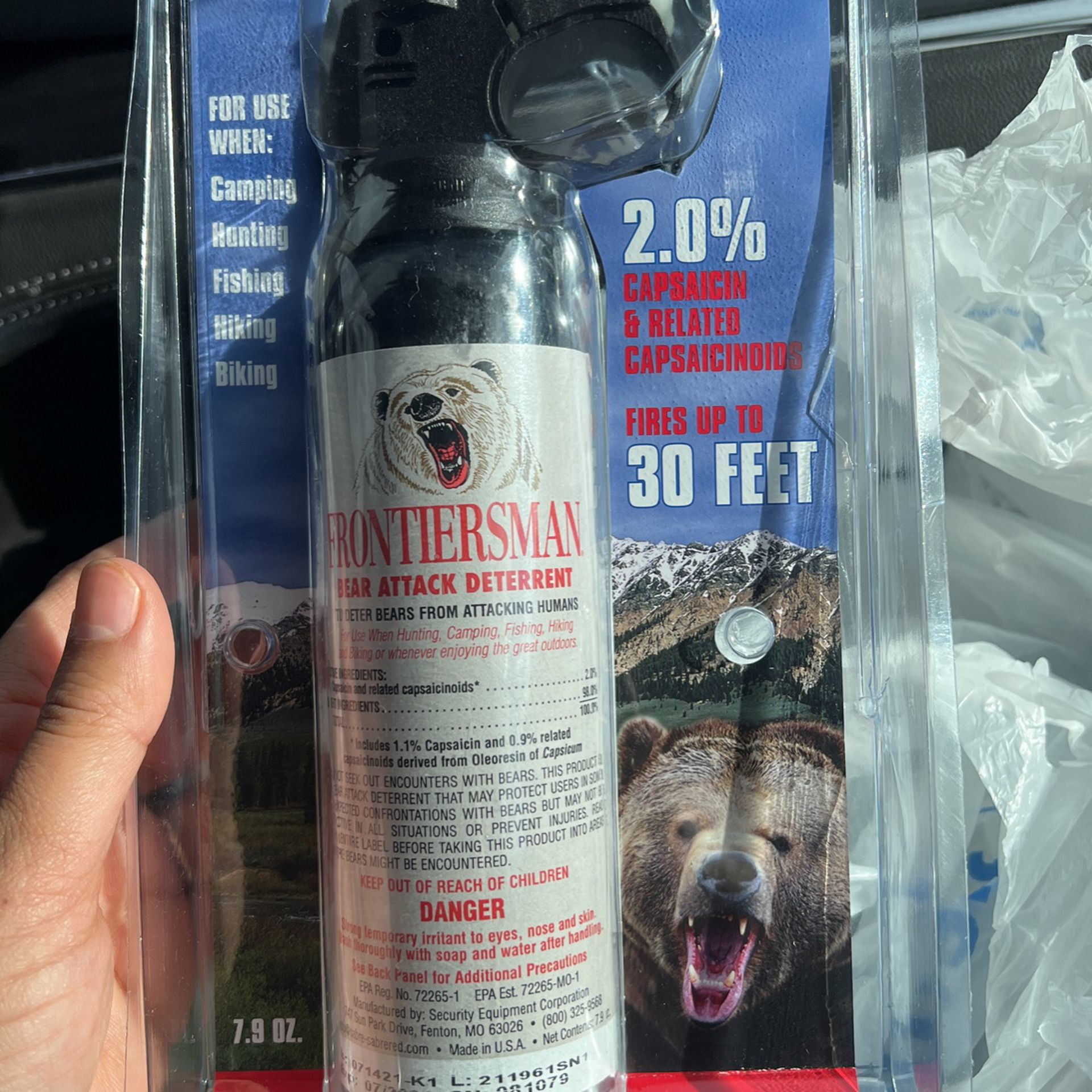 Unused  Bear Spray 