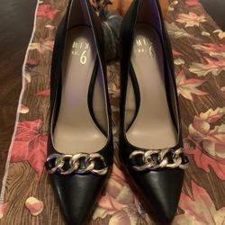 Black Heels Gold Chains