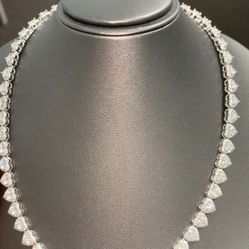 925 Silver With Moissanite Diamond Necklace 