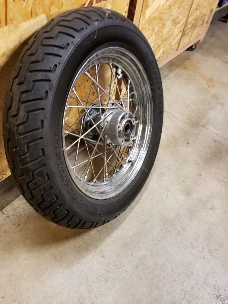 Harley spoke wheel. 16x3