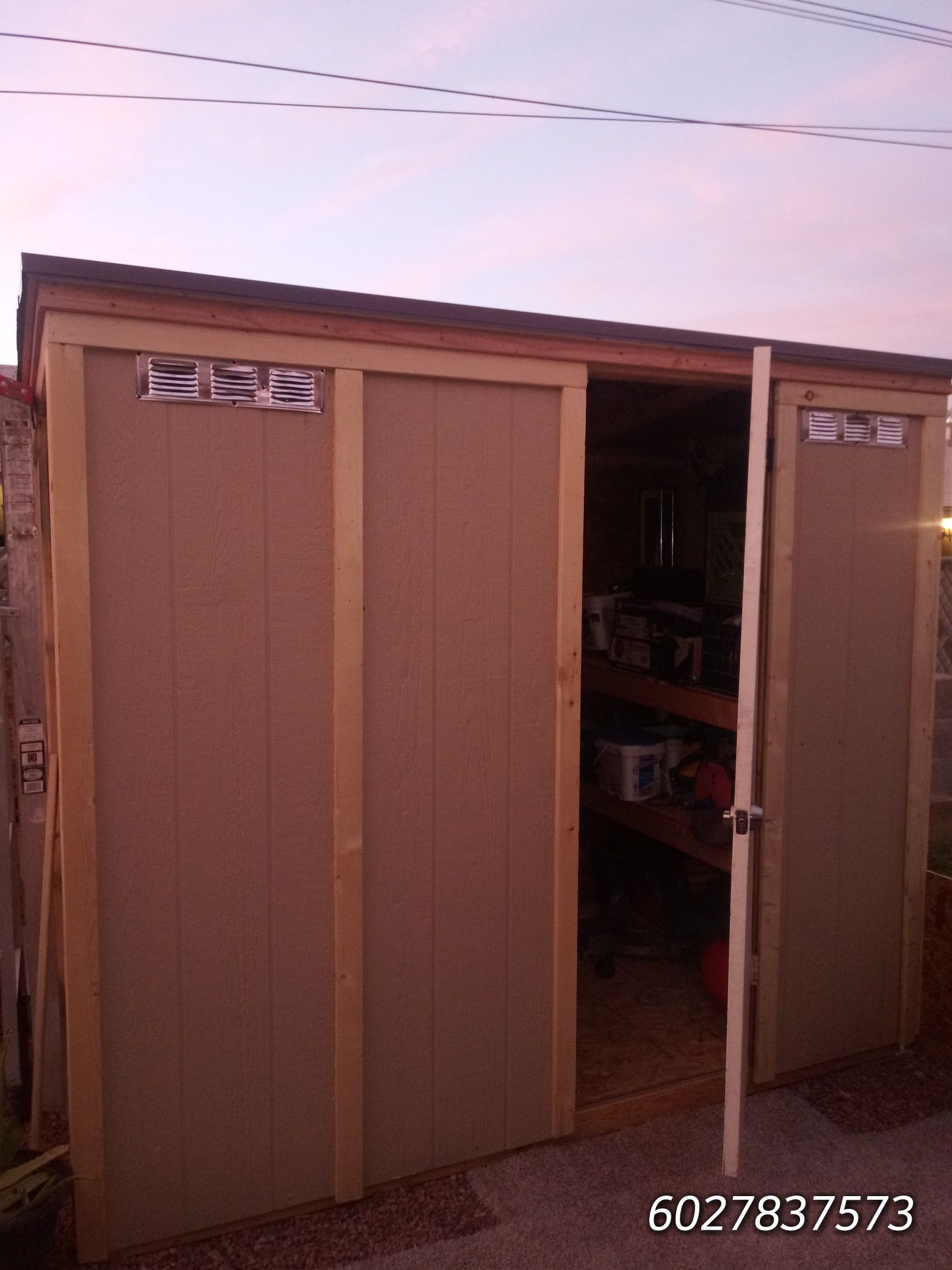 Shed storage 4x8ft by 7ft tall