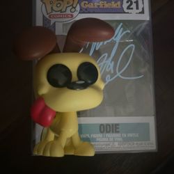 Odie funkopop with signed box