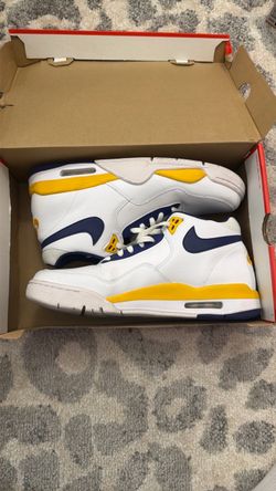 Nike Air Flight 89 White Navy Gold Sneakers