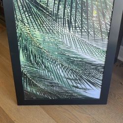 Framed palm leaf print 
