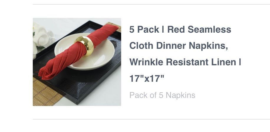 Lot of Red Cloth Napkin For Dinner Table 
