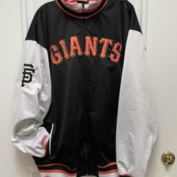 SF Giants Zip up Stitches Track Style Jacket Size XL