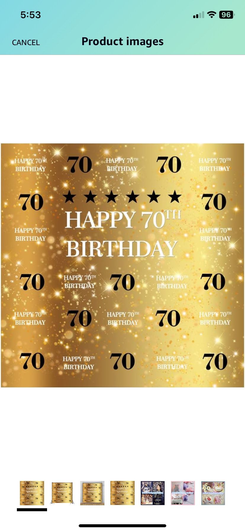 70th Birthday Backdrop & Door Panels