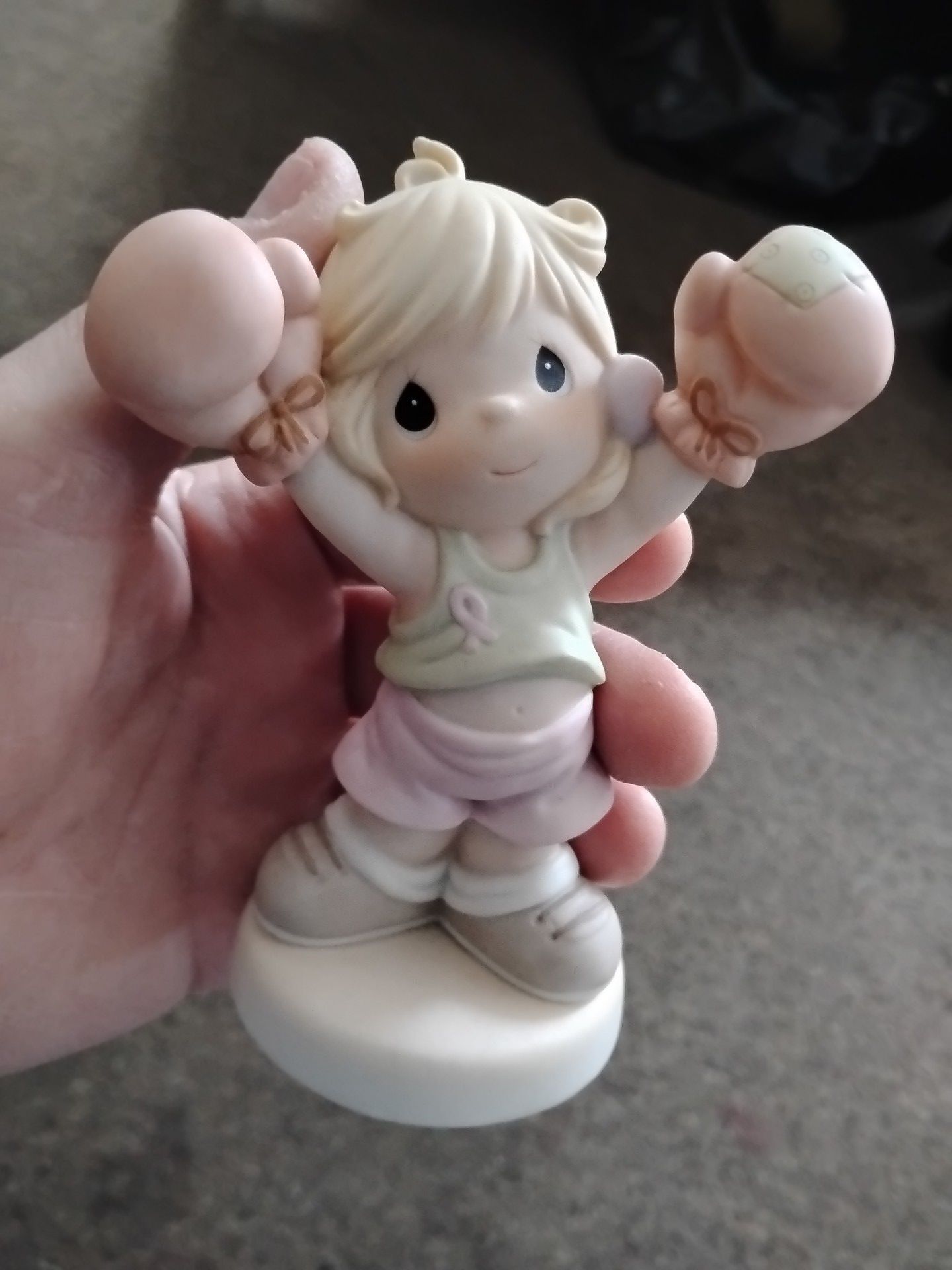 Life is worth Fighting For Hand Crafted And Painted Beautiful Condition Rare Find