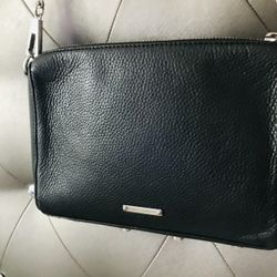 Rebecca Minkoff Regan Crossbody Safiano Black Leather Small Bag