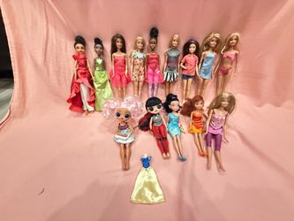Barbie doll lot of 14- LOL, Tinker Bell Friends Princesses