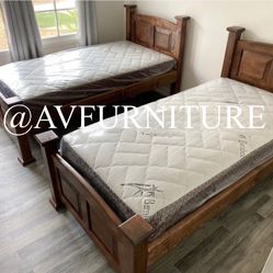 2 Twin Beds And 2 Mattresses 