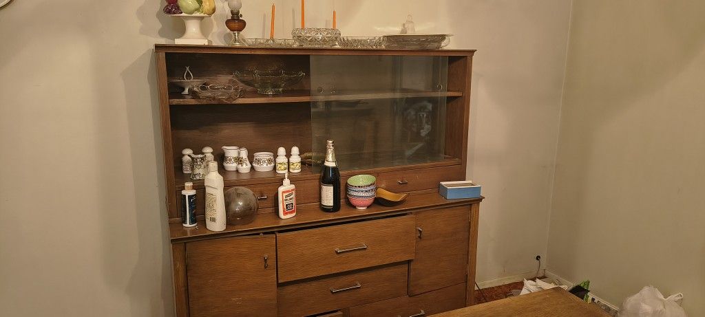 Kitchen Cabinet With Matching Dinner Tables And Chairs