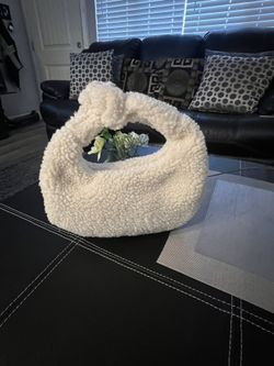 Fluffy White Hand Bag