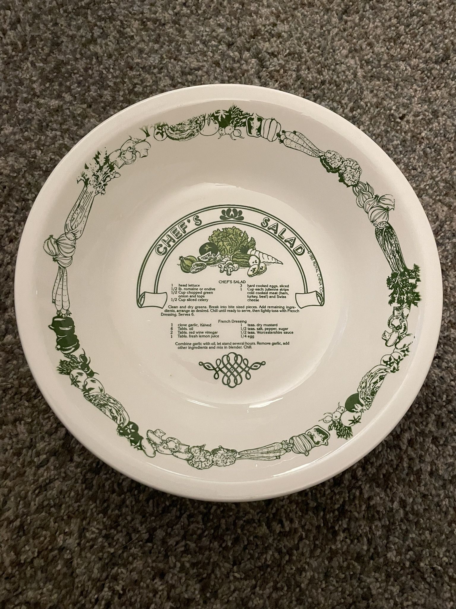 Royal China Garden Classic Chef Salad Recipe Bowl