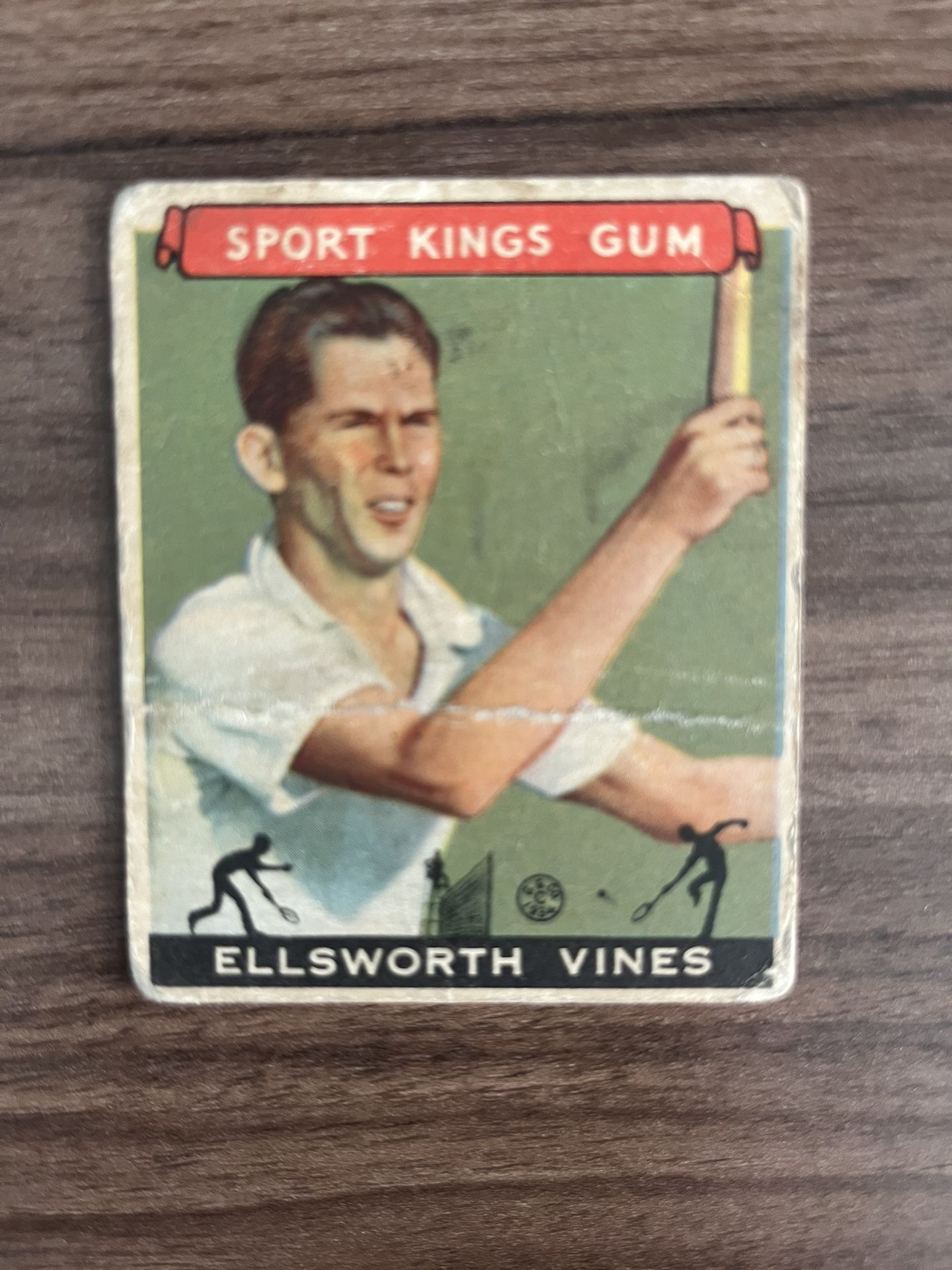 1933 Ellsworth Vines Tennis Card / Vintage