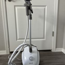 SALAV Standing Steamer for Clothes, 1500W Powerful Garment Steamer with Roll Wheels, 4 Steam Settings, High Efficiency Stainless Steel Plate
