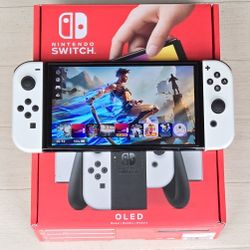 Brand New Nintendo Switch OLED Bundle *Modded* Triple-boot Systems | Android Tablet Mode w/Live TV + Movie| 10000 Games|